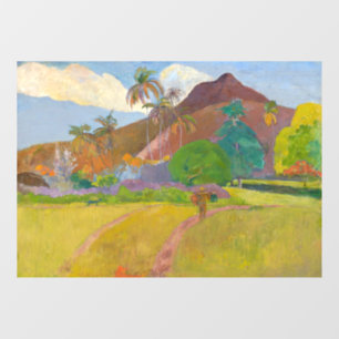 Paul Gauguin - Tahitiaans Landschap Raamsticker