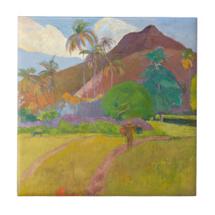 Paul Gauguin - Tahitiaans Landschap Tegeltje