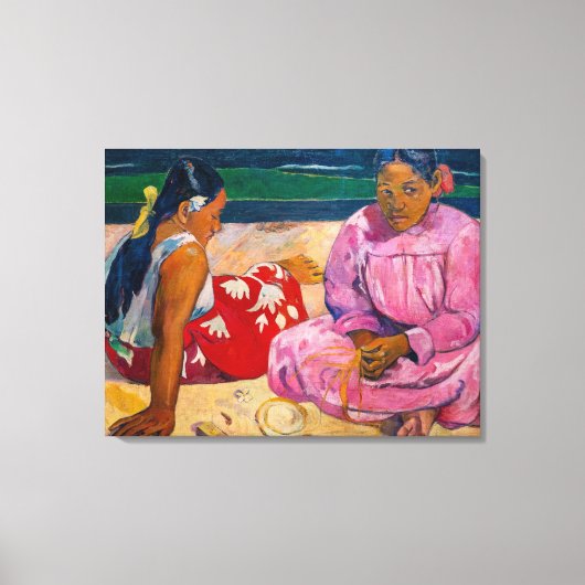 Paul Gauguin - Tahitiaanse vrouwen op het strand Canvas Afdruk (Voorkant)
