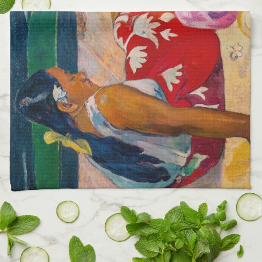 Paul Gauguin - Tahitiaanse vrouwen op het strand Theedoek (Gevouwen)