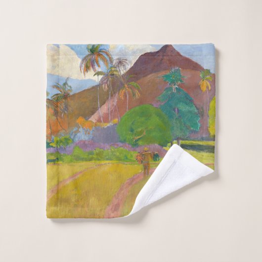 Paul Gauguin - Tahitian Landscape Bad Handdoek (Wasdoekje)