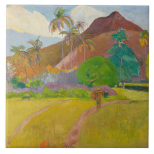 Paul Gauguin - Tahitian Landscape Tegeltje