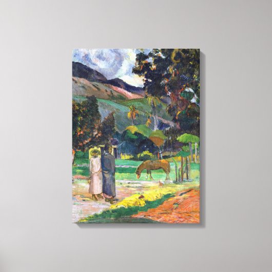 Paul Gauguin Tahitian Landschap Canvas Afdruk (Voorkant)