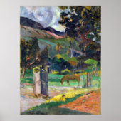 Paul Gauguin Tahitian Landschap Poster (Voorkant)