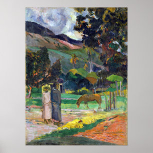 Paul Gauguin Tahitian Landschap Poster