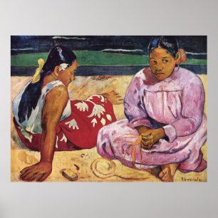Paul Gauguin Tahitian Vrouwen op het strand Poster