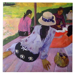 Paul Gauguin The Siesta, 1891-2 (olie op doek) Tegeltje