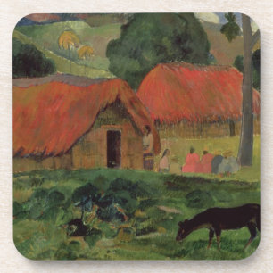 Paul Gauguin The Three Huts, Tahiti, 1891-92 (oi Bier Onderzetter