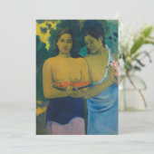 Paul Gauguin - Twee Tahitiaanse vrouwen Bedankkaart (Staand voorkant)