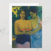 Paul Gauguin - Twee Tahitiaanse vrouwen Bedankkaart (Voorkant / Achterkant)