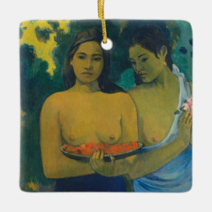Paul Gauguin - Twee Tahitiaanse vrouwen Keramisch Ornament