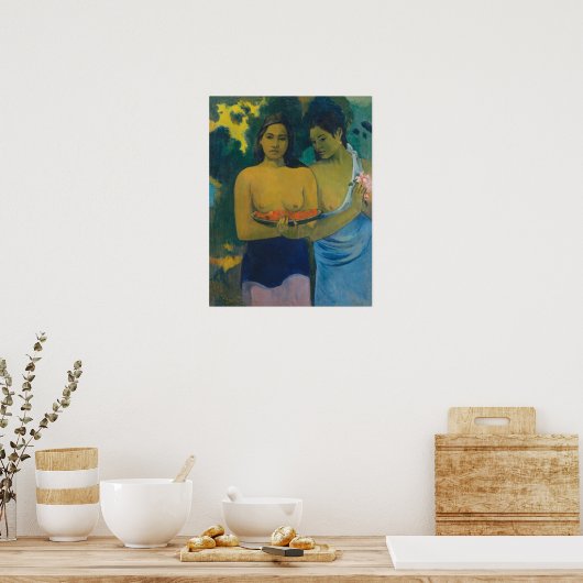 Paul Gauguin - Twee Tahitiaanse vrouwen Poster (Keuken)