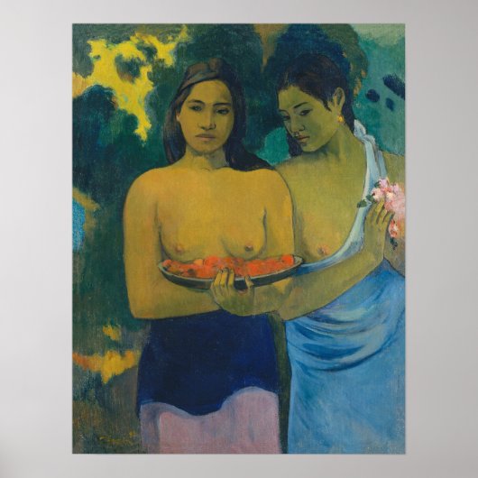 Paul Gauguin - Twee Tahitiaanse vrouwen Poster (Voorkant)