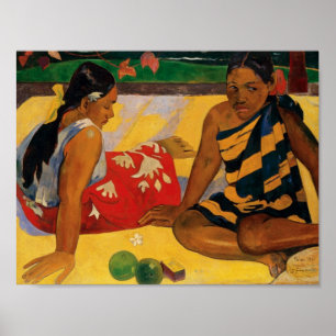Paul Gauguin twee vrouwen van Tahiti Parau Api Poster