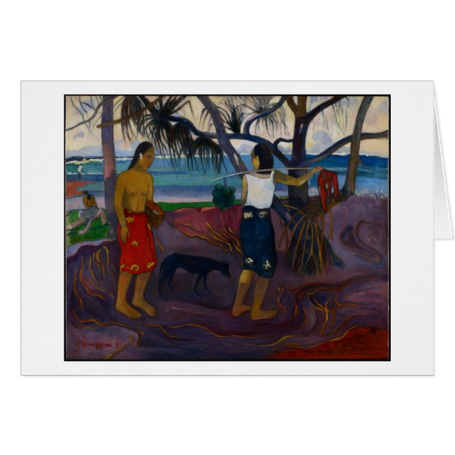 Paul Gauguin | Under the Pandanus, 1891 (huile sur (Devant horizontal)