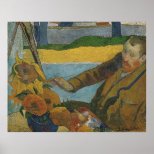 Paul Gauguin Vincent van Gogh schilderij zonnebloe Poster