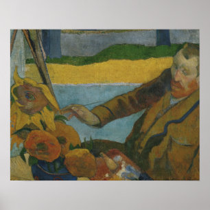Paul Gauguin - Vincent van Gogh schildert zonneblo Poster