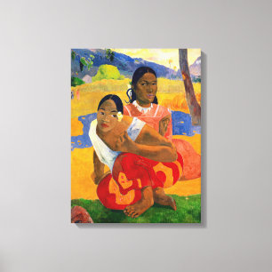 Paul Gauguin - Wanneer ga je trouwen? Canvas Afdruk