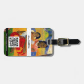Paul Gauguin - Wanneer ga je trouwen? - QR-code Bagagelabel (Voorkant horizontaal)