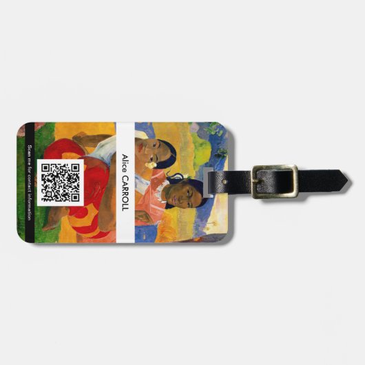 Paul Gauguin - Wanneer ga je trouwen? - QR-code Bagagelabel (Voorkant horizontaal)
