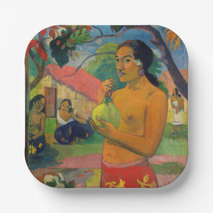 Paul Gauguin - Woman Holding a Fruit Papieren Bordje