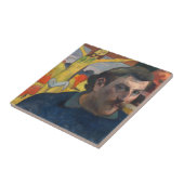 Paul Gauguin - Zelfportret met Gele Christus Tegeltje (Zijkant)