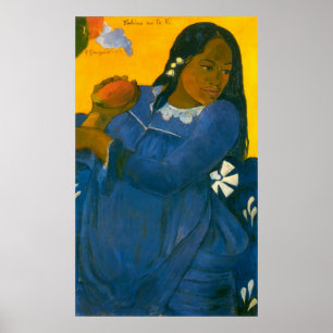 Paul Gauguin's Vrouw met een Mango (1892) Poster