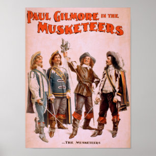 Paul Gilmore in de Musketeers Theatrical Poster