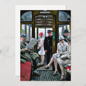 Paul-Gustave Fischer kunst - Kopenhagen Tram, kaar (Voorkant / Achterkant)