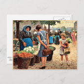 Paul-Gustave Fischer - Op de markt Briefkaart (Voorkant / Achterkant)