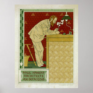 Paul Hankar, architect Poster