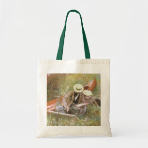 Paul Helleu schetsend met zijn vrouw door JS Sarge Tote Bag