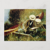 Paul Helleu Sketching met zijn Vrouw Briefkaart (Voorkant)