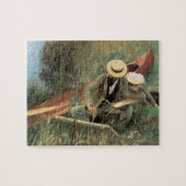 Paul Helleu Sketching met Zijn vrouw van JS Sargen Legpuzzel (Horizontaal)