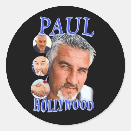 Paul Hollywood Ronde Sticker (Voorkant)