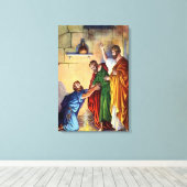 paul in de gevangenis bij philipp Wrapped Canvas Afdruk (Insitu (Houten vloer))