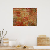 Paul Klee abstract kunstwerk, kathedraal Poster (Keuken)