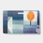 Paul Klee Abstract Tree Blue Painting Badge (Achterkant)