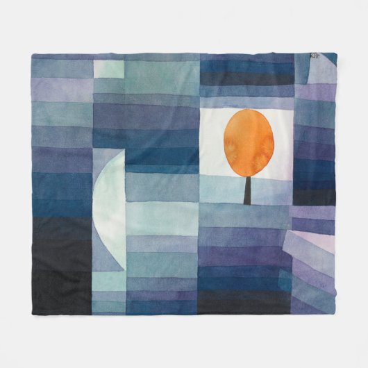 Paul Klee Abstract Tree Blue Painting Fleece Deken (Voorkant (Horizontaal))