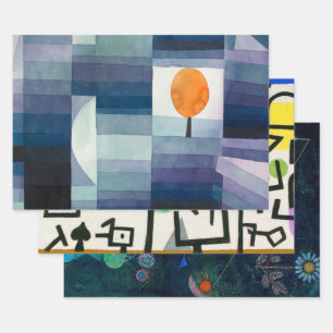 Paul Klee Abstract Tree Blue Painting Inpakpapier Vel