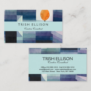 Paul Klee Abstract Tree Blue Painting Visitekaartje