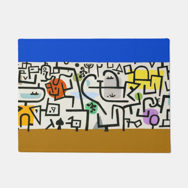Paul Klee Abstracte Expressionist Rich Harbour Deurmat (Voorkant)