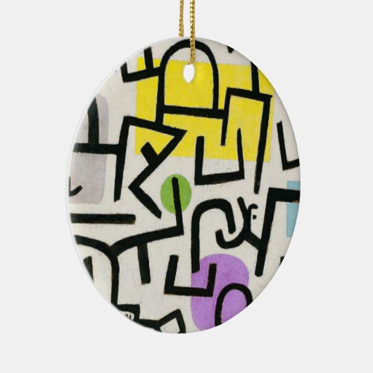 Paul Klee Abstracte Expressionist Rich Harbour Keramisch Ornament (Rechts)