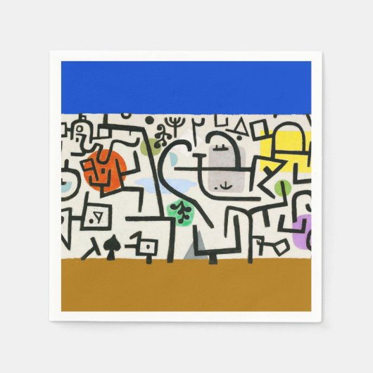 Paul Klee Abstracte Expressionist Rich Harbour Servet (Voorkant)