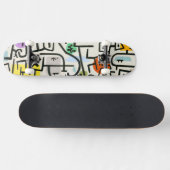 Paul Klee Abstracte Expressionist Rich Harbour Skateboard (Horizontaal)