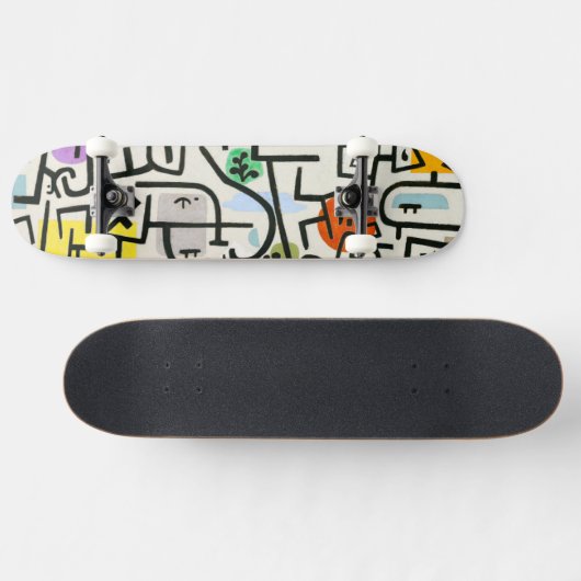 Paul Klee Abstracte Expressionist Rich Harbour Skateboard (Horizontaal)