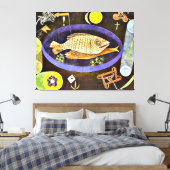 Paul Klee - Aroundfish, Canvas Afdruk (Insitu (Slaapkamer))