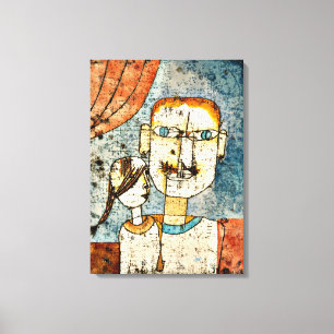 Paul Klee art: Adam en Little Eve Canvas Afdruk