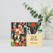 Paul Klee Art Collage en Quote: Eén oog ziet.. Briefkaart (Staand voorkant)