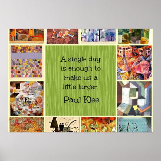 Paul Klee Art Collage met citaat Poster (Voorkant)